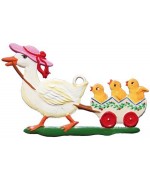 Wilhelm Schweizer Easter Oster Pewter Family Duck 