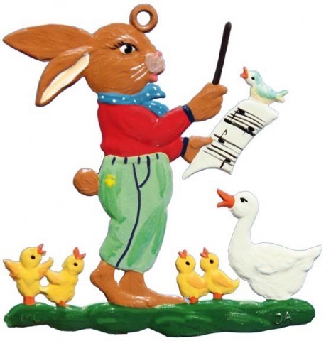Wilhelm Schweizer Easter Oster Pewter Bunny Choir