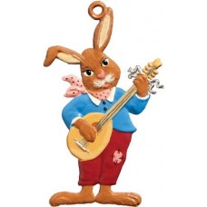 Wilhelm Schweizer Easter Oster Pewter Bunny Playing the Lute