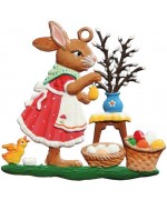 Wilhelm Schweizer Easter Oster Pewter Bunny with Easter Tree 