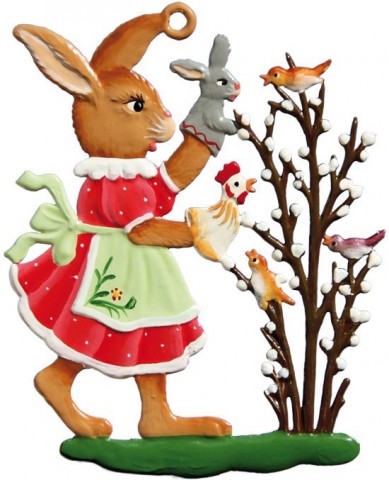 Wilhelm Schweizer Easter Oster Pewter Bunny Puppet Show