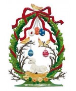 Wilhelm Schweizer  Easter Oster Pewter Easter Wreath - TEMPORARILY OUT OF STOCK