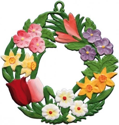 Wilhelm Schweizer Easter Oster Pewter Spring Wreath