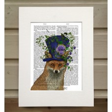 Mad Hatter Fox FabFunky Book Print - TEMPORARILY OUT OF STOCK