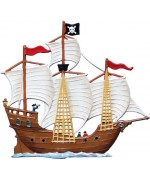 Pirate Ship Standing Pewter Wilhelm Schweizer 