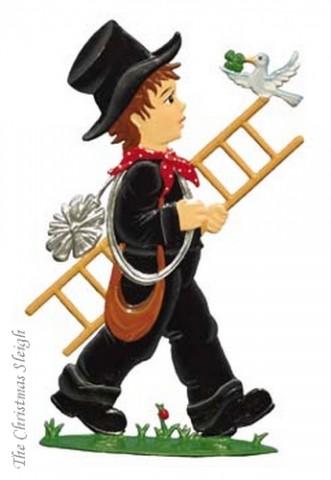 Schornsteinfeger - Kind Chimney Sweep Standing Pewter Wilhelm Schweizer