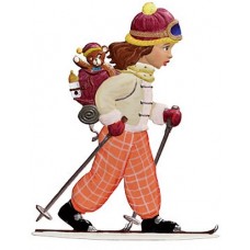Girl Skiing Christmas Pewter Wilhelm Schweizer - TEMPORARILY OUT OF STOCK
