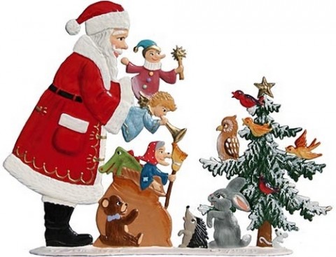 Santa with Sack of Toys Anno 1999 Christmas Pewter Wilhelm Schweizer