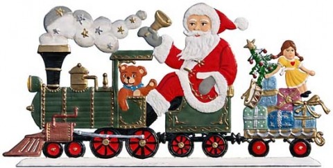 Santa's Locomotive Anno 2000 Christmas Pewter Wilhelm Schweizer 