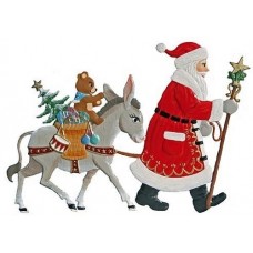 Santa with Donkey Anno 2003 Christmas Pewter Wilhelm Schweizer 