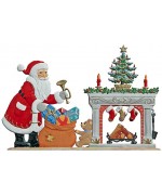 Santa and Fireplace Anno 2006 Christmas Pewter Wilhelm Schweizer