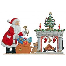 Santa and Fireplace Anno 2006 Christmas Pewter Wilhelm Schweizer