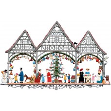 Christmas Market Window Wall Hanging Wilhelm Schweizer