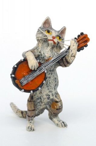 Vienna Bronze Banjo Cat