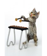 Vienna Bronze Xylophone Cat