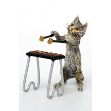 Vienna Bronze Xylophone Cat