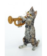 Vienna Bronze Trumpet Cat 