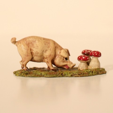 Vienna Bronze Pig with Mushrooms
