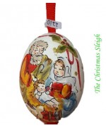 Peter Priess of Salzburg Hand Painted Easter Egg CHRISTMAS - TEMPORARILY OUT OF STOCK