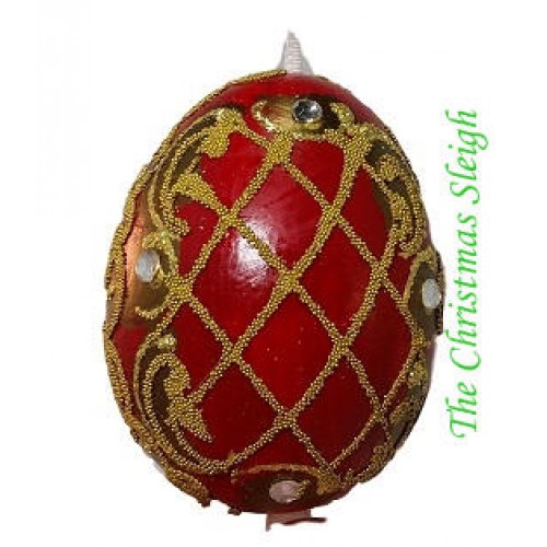 Peter Priess Hand Painted Christmas Ornament Gold Lace A 