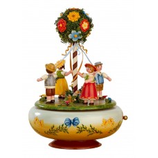 Maientanz Music Box Original HUBRIG Wooden Figuren