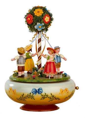 Maientanz Music Box Original HUBRIG Wooden Figuren