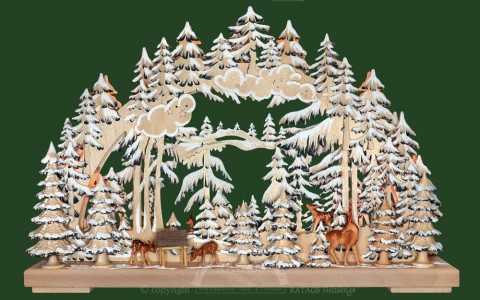 Ratags Schwibbogen - 3D Candle Arch "Deer in the Clearing" (Small)