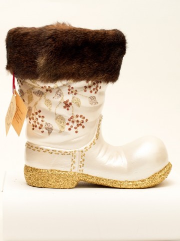 TEMPORARILY OUT OF STOCK - Ino Schaller Paper Mache Large Santa Boot