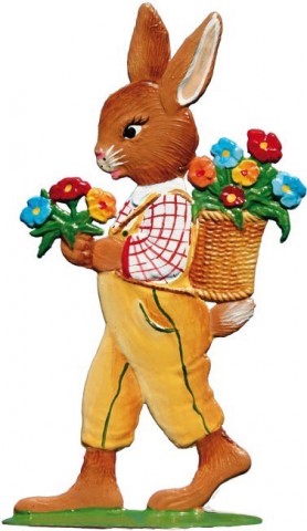 Wilhelm Schweizer  Easter Oster Pewter Bunny with Basket
