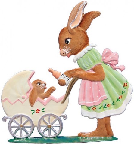 Wilhelm Schweizer Easter Oster Pewter Anno 1992 Mamma Bunny 