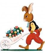 Wilhelm Schweizer Easter Pewter Bunny with Wheelbarrow