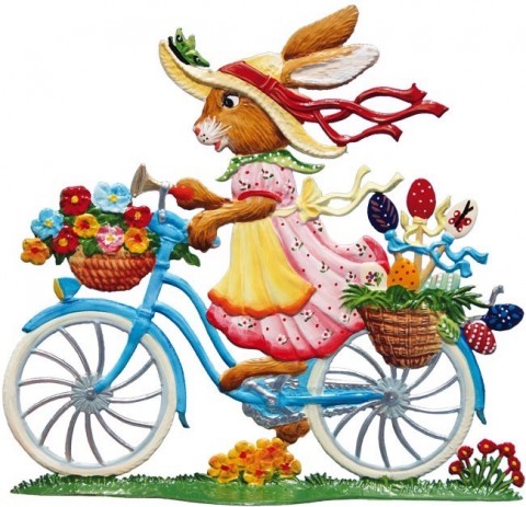 Wilhelm Schweizer Easter Oster Pewter 2016 Bunny on Bike