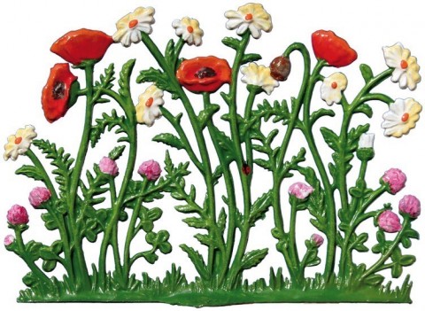Wilhem Schweizer  Easter Oster Pewter Poppy Flowers Margaritenfeld