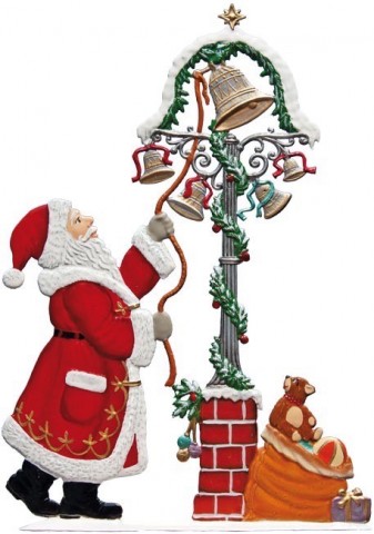 Wilhelm Schweizer Christmas Pewter 2016 Santa with Bells 