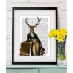 Deer and Chair FabFunky Book Print - TEMPORARILY OUT OF STOCK