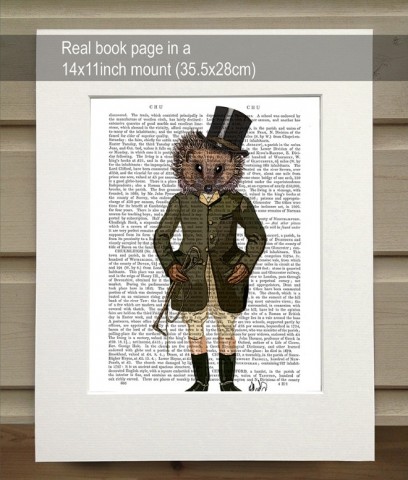 TEMPORARILY OUT OF STOCK - Hedgehog Rider FabFunky Book Print