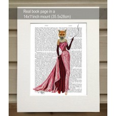 Glamour Fox in Pink FabFunky Book Print - TEMPORARILY OUT OF STOCK