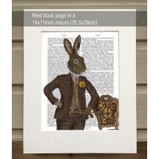 Dapper Hare FabFunky Book Print