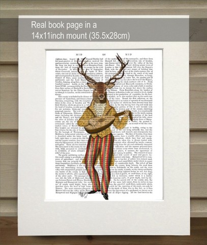 Deer Minstrel FabFunky Book Print 