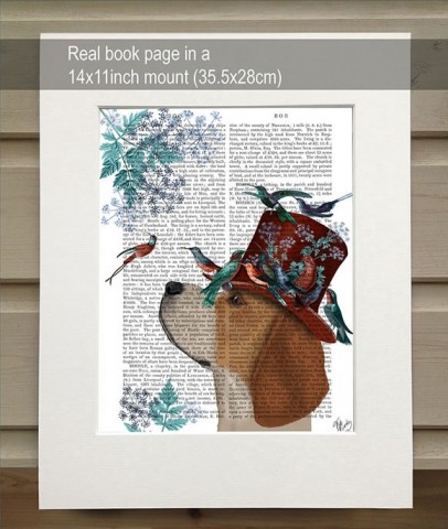 Milliners Dog Beagle FabFunky Book Print - TEMPORARILY OUT OF STOCK