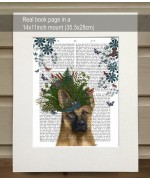 Milliners Dog German Shepherd FabFunky Book Print - TEMPORARILY OUT OF STOCK
