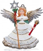 Angel with Candle and Staff 2017 Wilhelm Schweizer Christmas Pewter