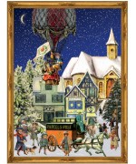 Old German Paper Advent Calendar Christmas Market - LAST CALL