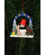 Christian Ulbricht German Ornament Starry Sky with Snowman - TEMPORARILY OUT OF STOCK