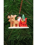 Christian Ulbricht German Ornament Snowman in Sleigh - TEMPORARILY OUT OF STOCK