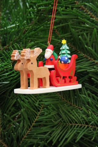 Christian Ulbricht German Ornament Santa in Sleigh - TEMPORARILY OUT OF STOCK