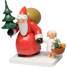 Wendt & Kuhn Santa with Tree and Angel Figurine