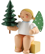 Wendt & Kuhn Miniature Angel with Tree -- TEMPORARILY OUT OF STOCK