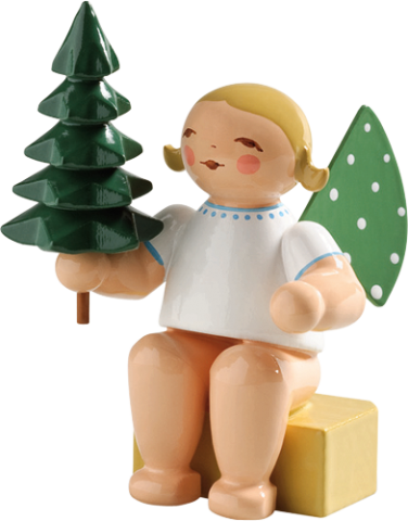 Wendt & Kuhn Miniature Angel with Tree -- TEMPORARILY OUT OF STOCK