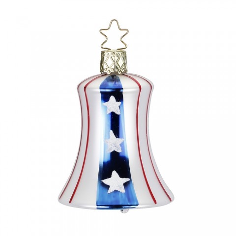Inge-Glas Ornament Stars and Stripes Bell